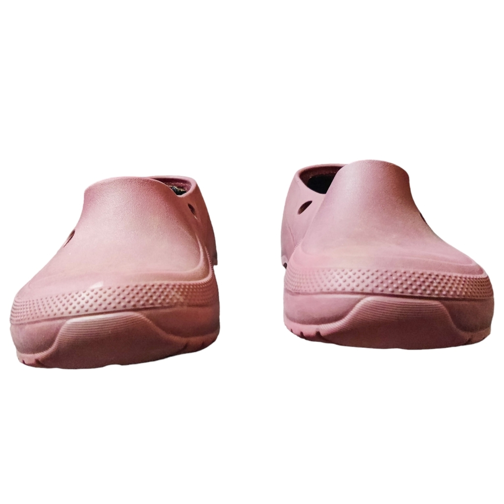 Rare Crocs Solid Two Hole Clogs Clay Brown Women's Size 9 Men's 7. - Picture 3 of 15